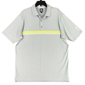Hilton-Head‎ Palmetto Hall FootJoy Polo Shirt Mens XL Gray Golf Performance Tech